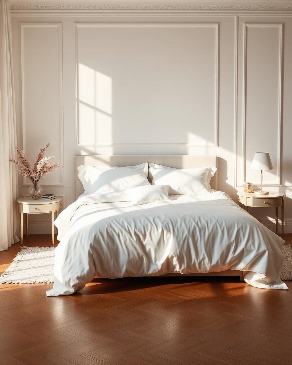 Immaculately made luxury bedroom